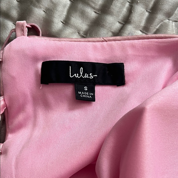 Lulu's Pink Sequin Prom Dress - Picture 2 of 6